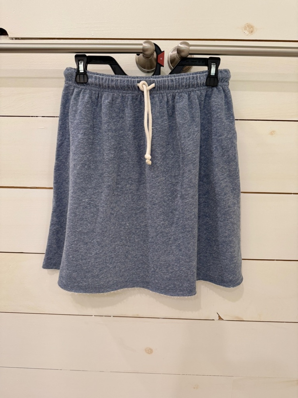 American Vintage Heather Denim Blue A-Line Drawstring Skirt